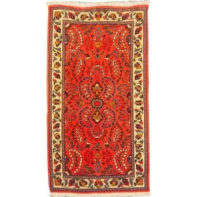 One Of The Kind Persian Sarough Rug 3'11" x 2'2"